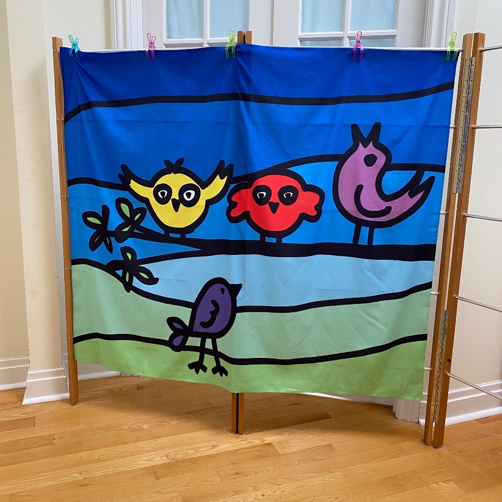 Colourful bird wall decor for kids room or garden